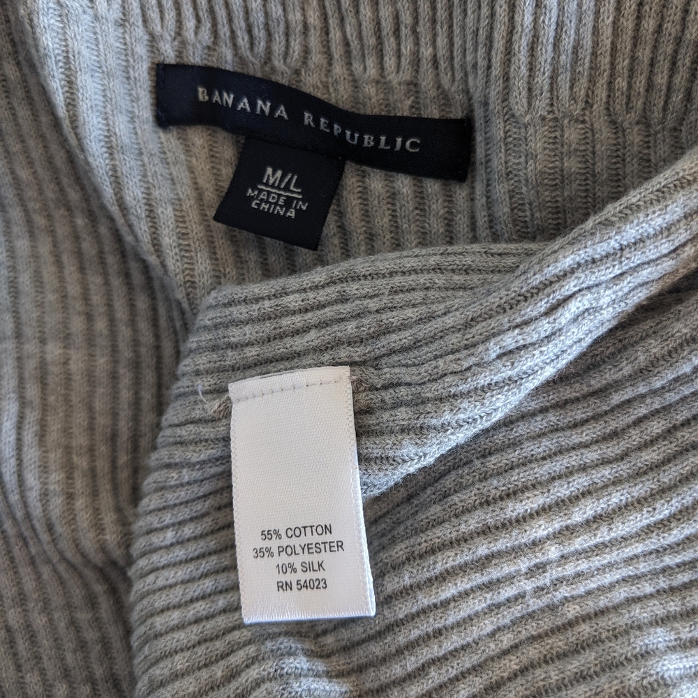 Banana Republic grey shrug coverup size ML sweater - Picture 2 of 3